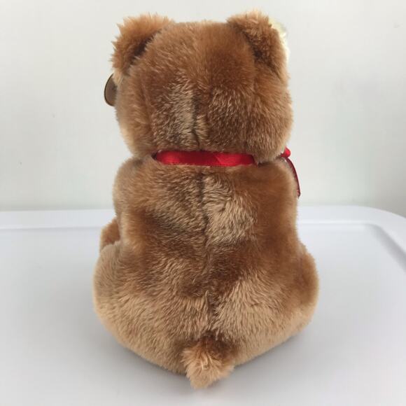 Ty Beanie Buddy Always Bear Plush 9" Brown Red Rose 2005 Stuffed Animal Tags - Picture 6 of 13